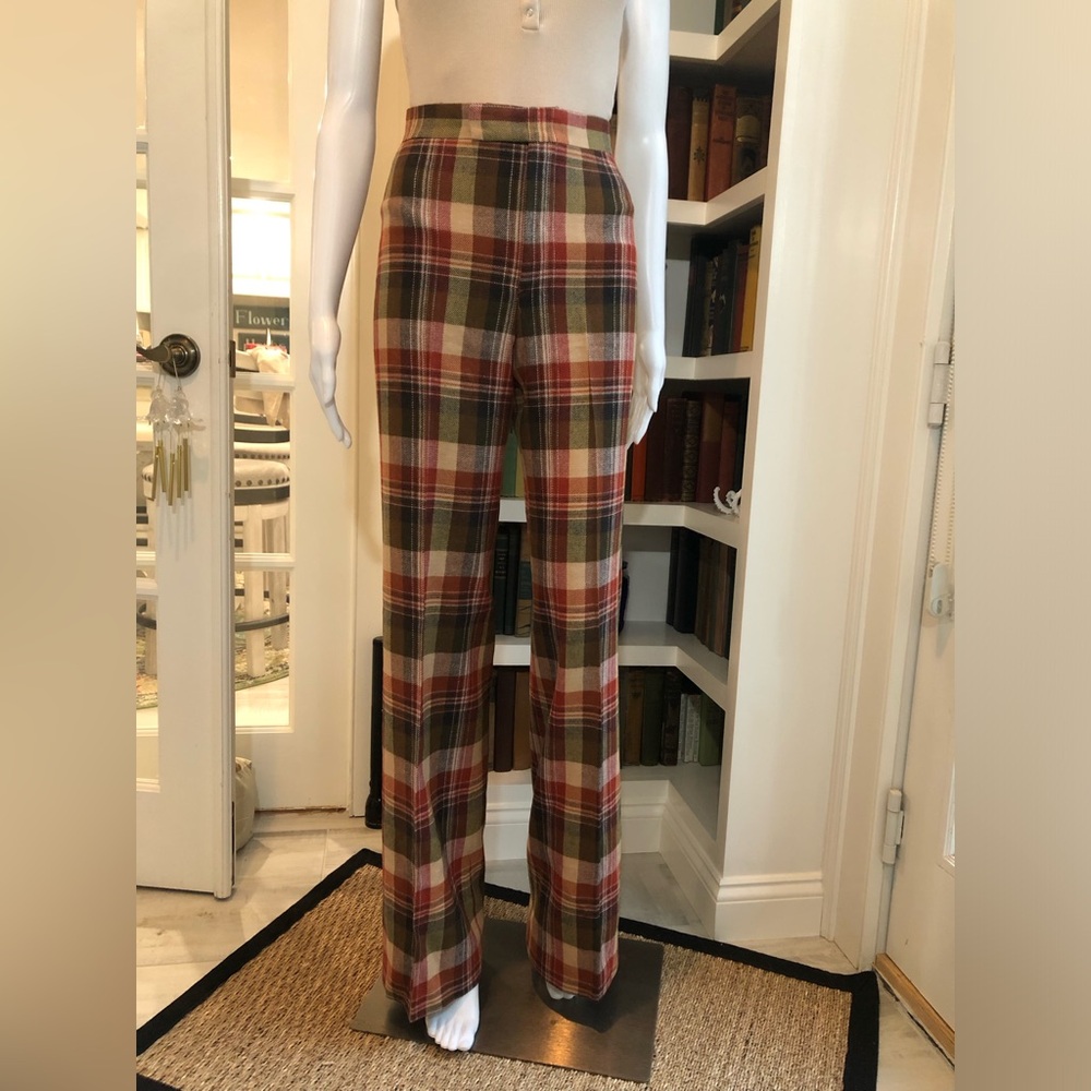 Vintage Ellen Tracy Multicolor Plaid Women's Trousers